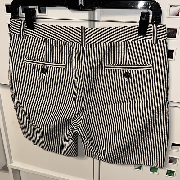 Theory Black and White Seersucker Shorts - Picture 2 of 6